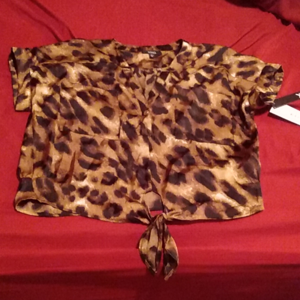 Xoxo leopard print blouse